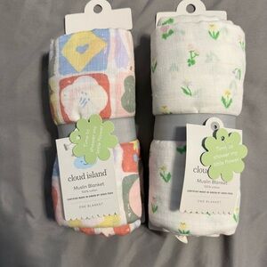 Cloud island muslin blankets bundle